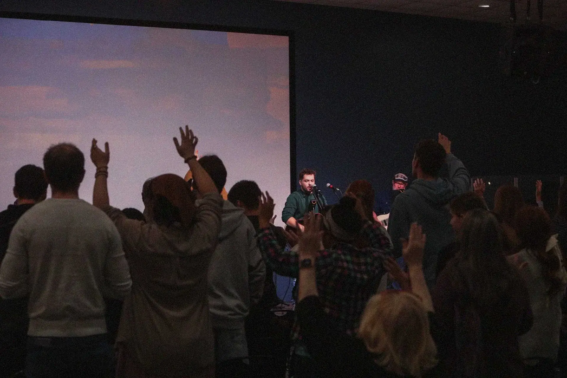Good News Co. worshipping together on Sunday.